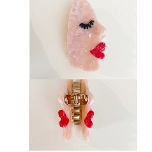 Face Acrylic Hair Claw Clip (New)